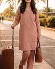 Peach Travel Co-Ord