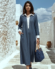 Coastal Blue Cotton Dress