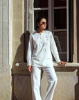 Ivory Grid Shirt