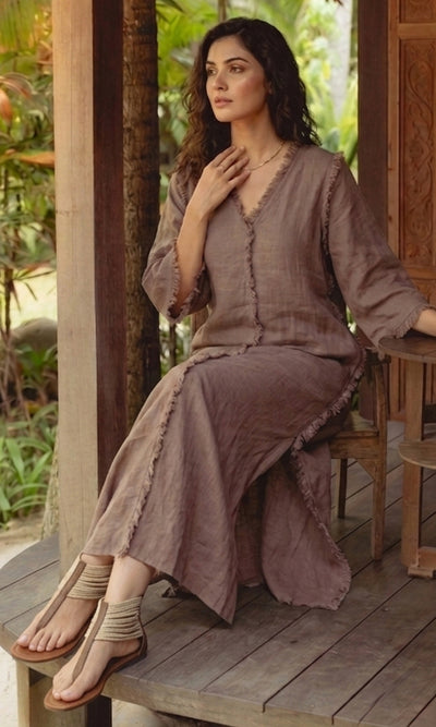 Earthy Fringe Dress