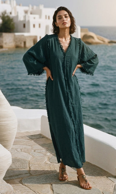 Emerald Fringe Dress