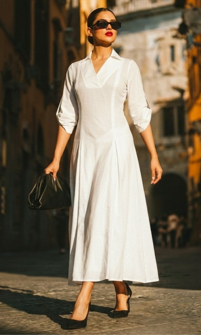 Ivory Flow Dress