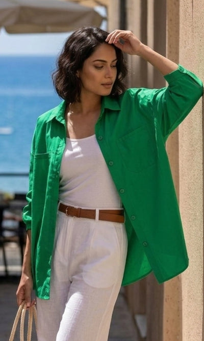 Trendy Forest Green Shirt