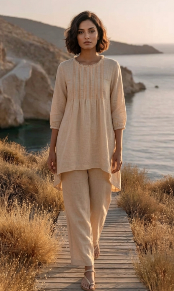 Butter Yellow Linen Top