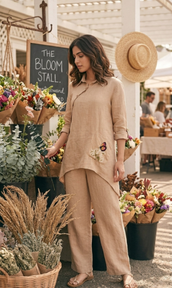 The Sorrento Co-Ord  Set  - Beige
