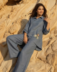 The Sorrento Co-Ord  Set  - Anthracite  Grey