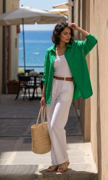Trendy Forest Green Shirt