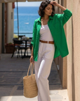 Trendy Forest Green Shirt